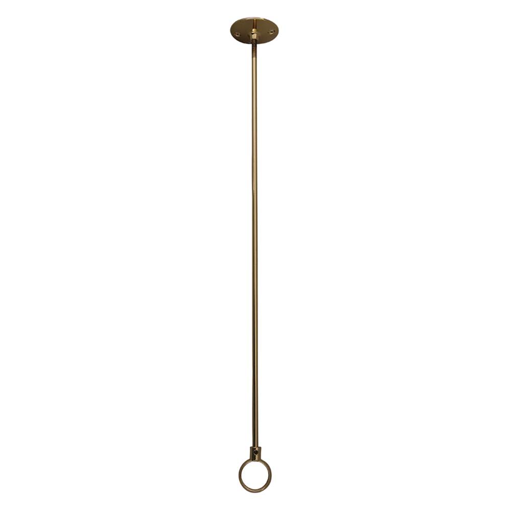 Barclay Ceiling Support, 36'' w/Flange Adjustable, Polished Brass