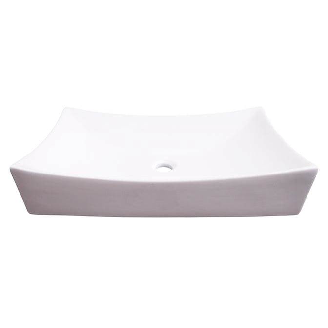 Barclay Porter Above Counter Basin,26'', Rect, No Faucet Holes,WH