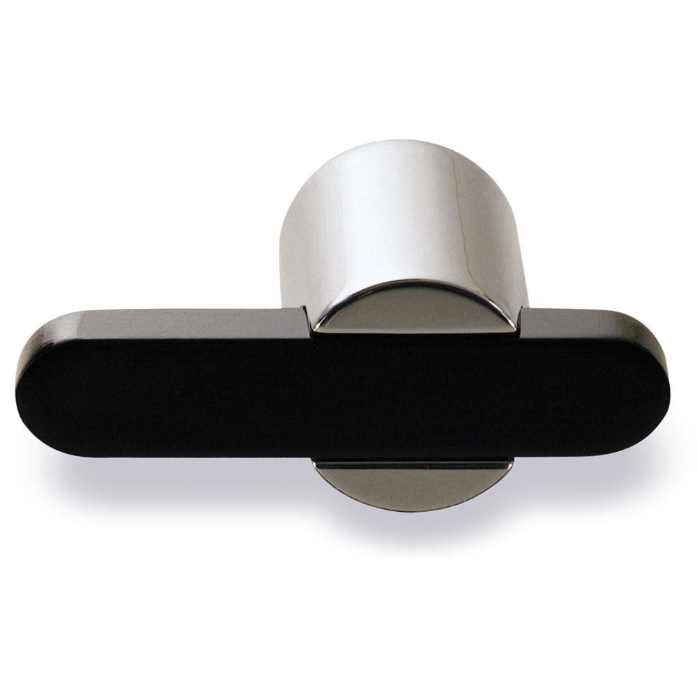 Colonial Bronze T Cabinet Knob Hand Finished in Satin Nickel and Polished Brass