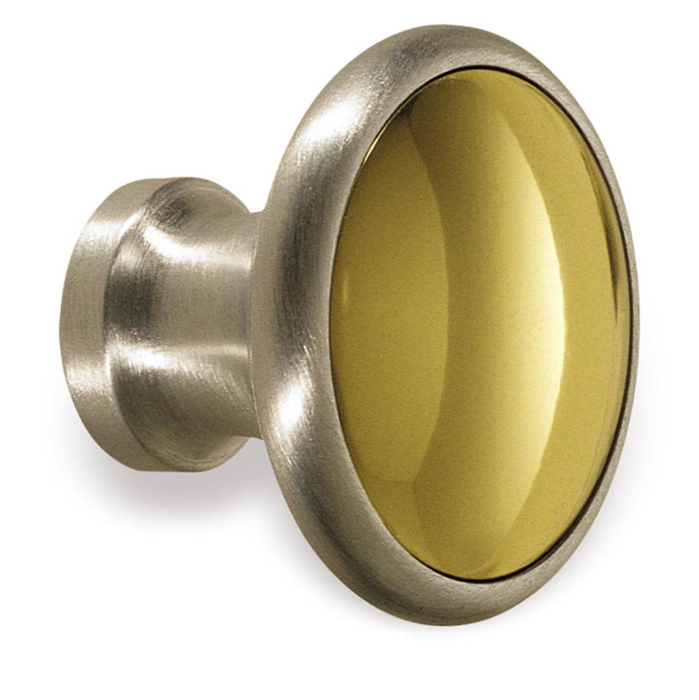 Colonial Bronze Cabinet Knob Hand Finished in Nickel Stainless and Matte Satin Black