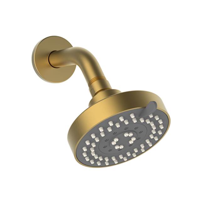 Crosswater London Modern Multi-Function Shower Head With Arm & 5 Different Flanges, Brushed Gold