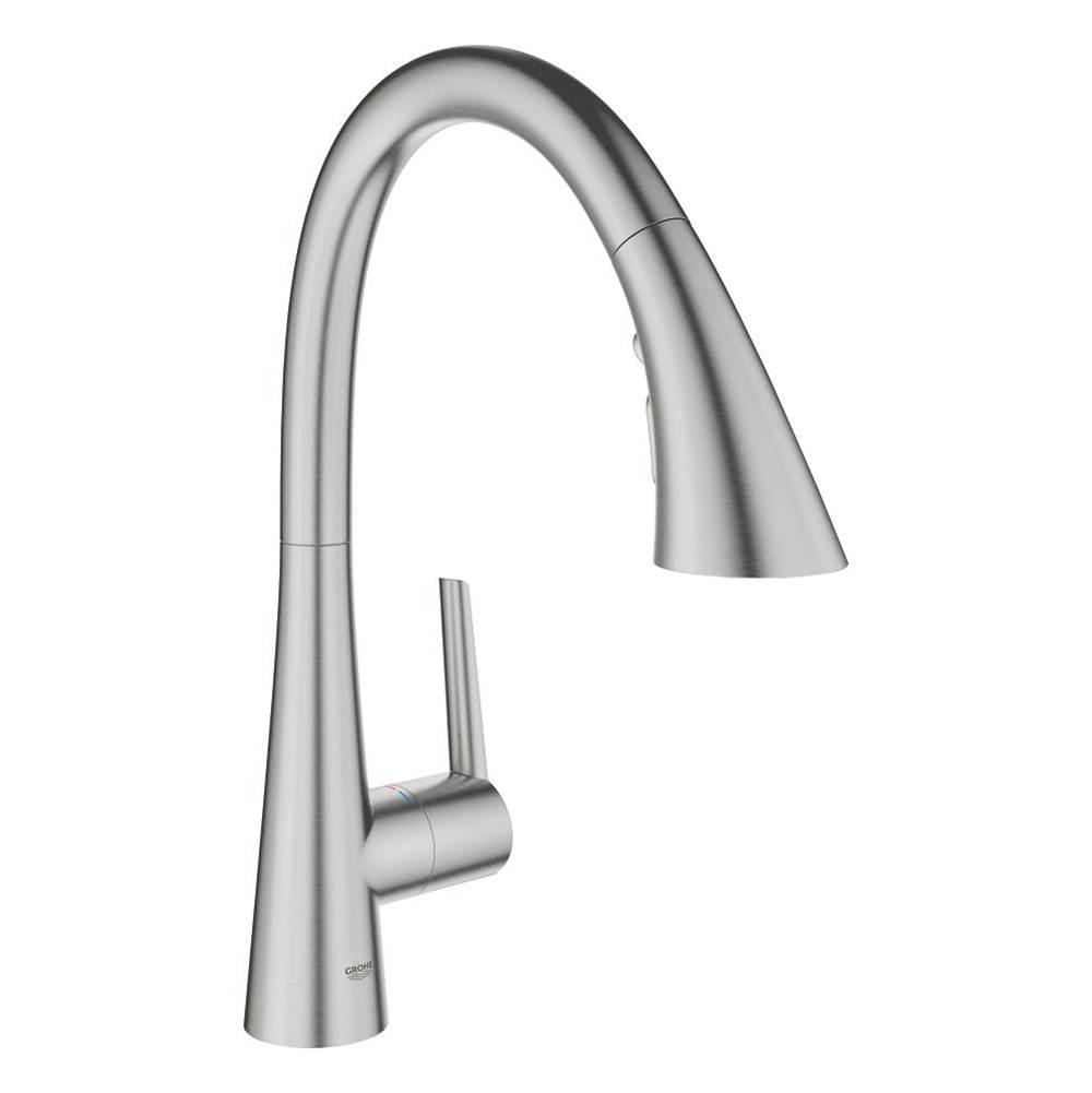 Grohe Single-Handle Pull Down Kitchen Faucet Triple Spray 1.75 GPM