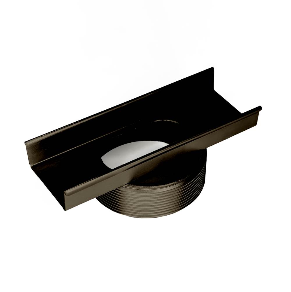 Infinity Drain 8'' Stainless Steel High Flow Outlet Section for S-AS 99/S-LTIFAS 99 Series in Oil Rubbed Bronze with 4'' Threaded Nipple