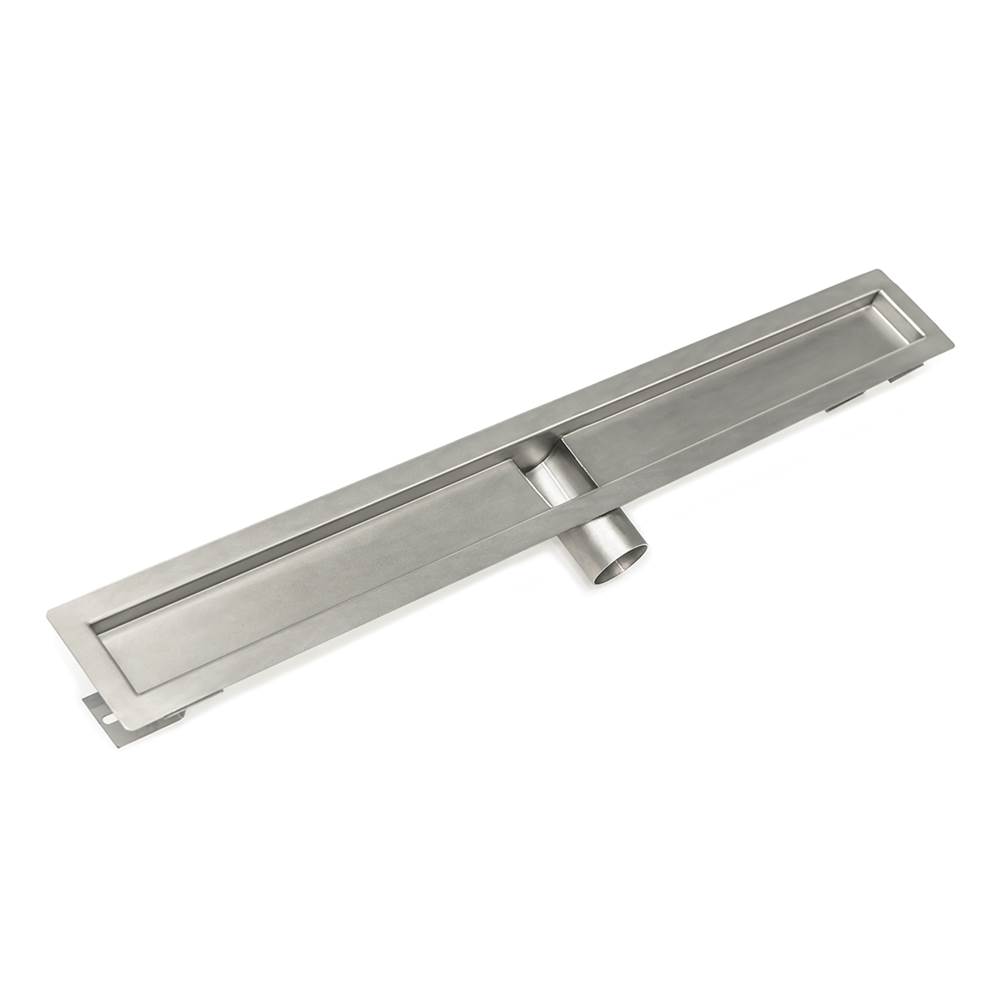 Infinity Drain 60'' Stainless Steel Side Outlet Channel for FT Series with 2'' No Hub Outlet