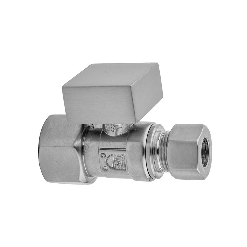 Jaclo Quarter Turn Straight Pattern 1/2'' IPS x 3/8'' O.D. Supply Valve with Square Handle