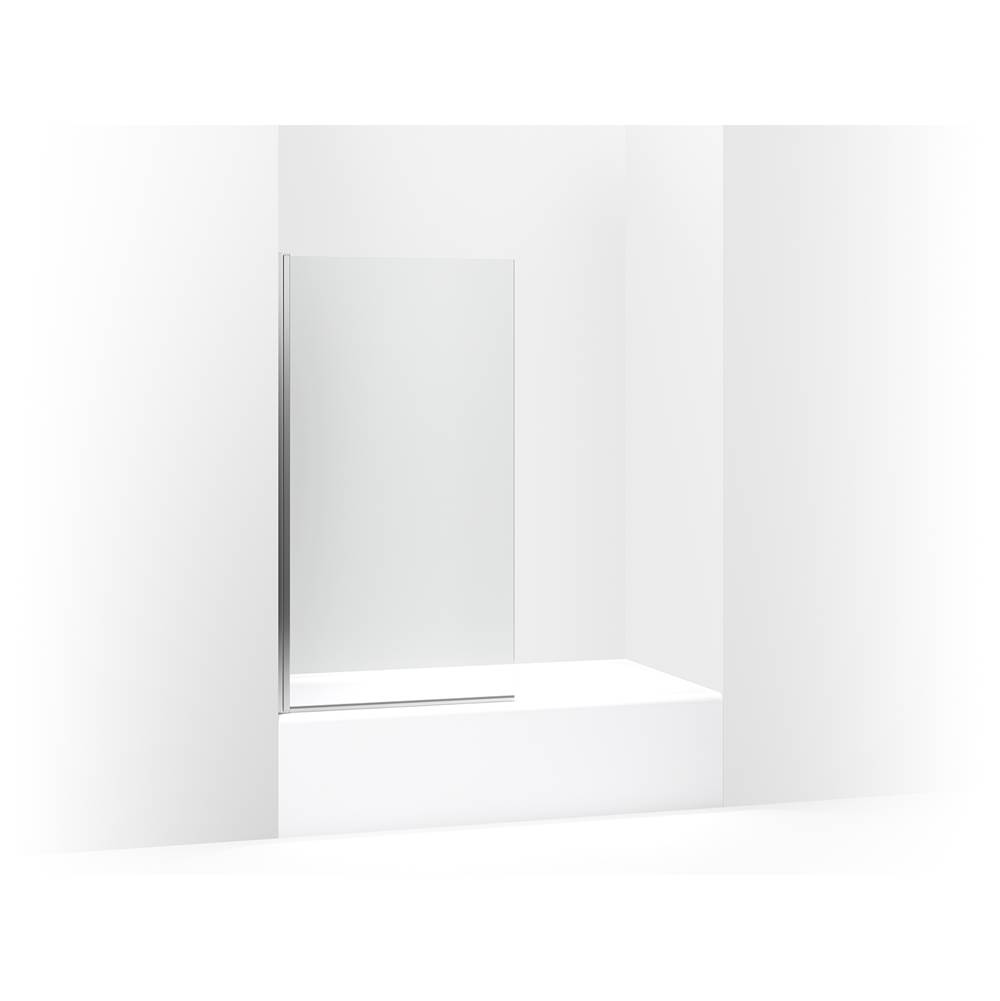 Kohler Aerie® bath screen, 56-15/16''H x 32''W with 1/4'' thick Crystal Clear glass and square corner