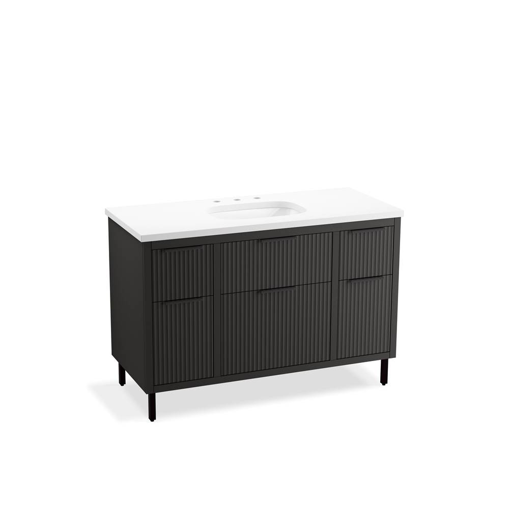 Kohler Spacity 48 in. Wall-Hung Bathroom Vanity Cabinet With Sink And Quartz Top