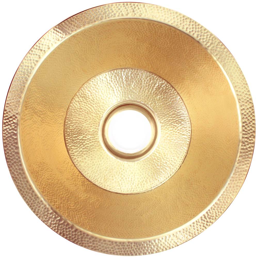 Linkasink Small Flat Round Builder's Series Hammered Metal
