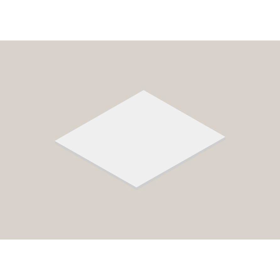 Madeli Urban-22 24''W Solid Surface , Slab No Cut-Out. Matte White, 24''X 22''X 3/4''