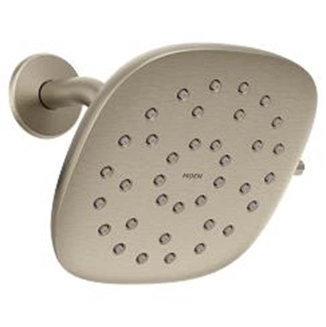 Moen Brushed nickel eight-function 6'' diameter spray head rainshower