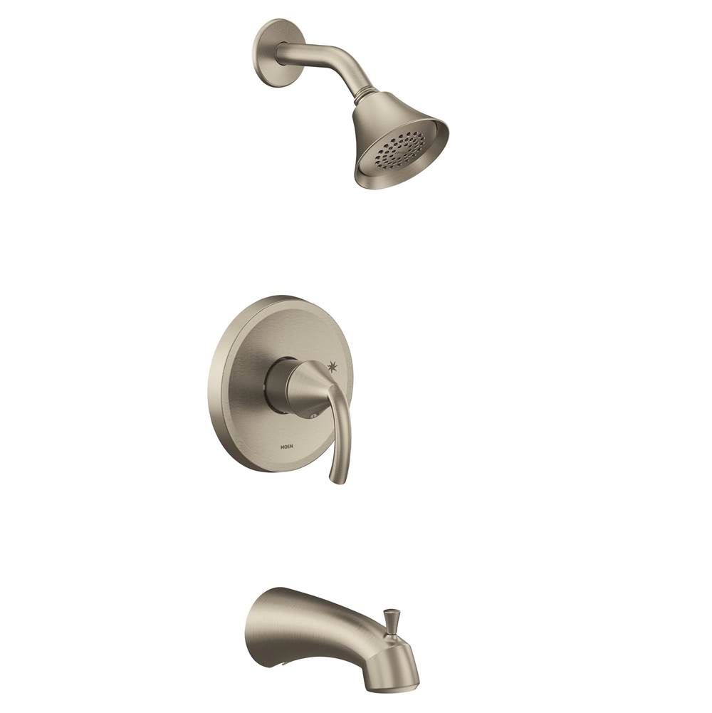 Moen Glyde M-CORE 2-Series Eco Performance 1-Handle Tub and Shower Trim Kit in Brushed Nickel (Valve Sold Separately)