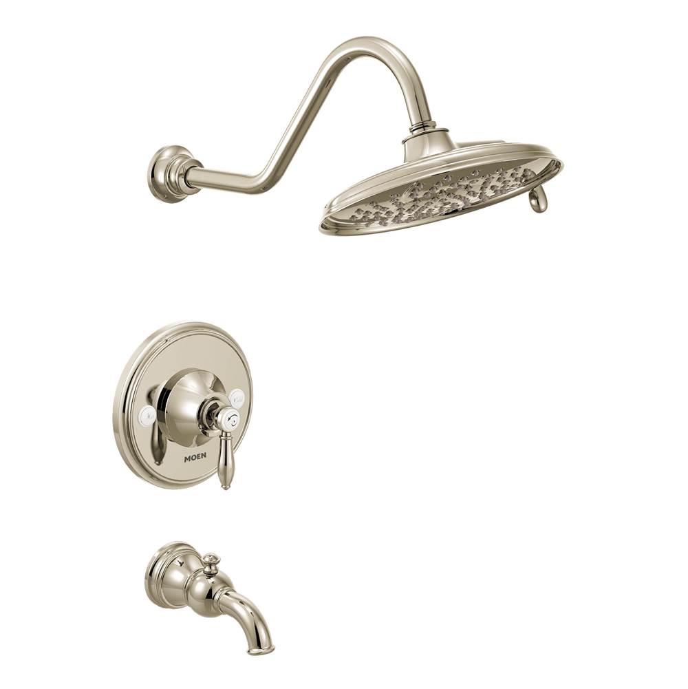 Moen Weymouth 1-Handle Posi-Temp Eco-Performance Tub and Shower Trim Kit in Nickel (Valve Sold Separately)