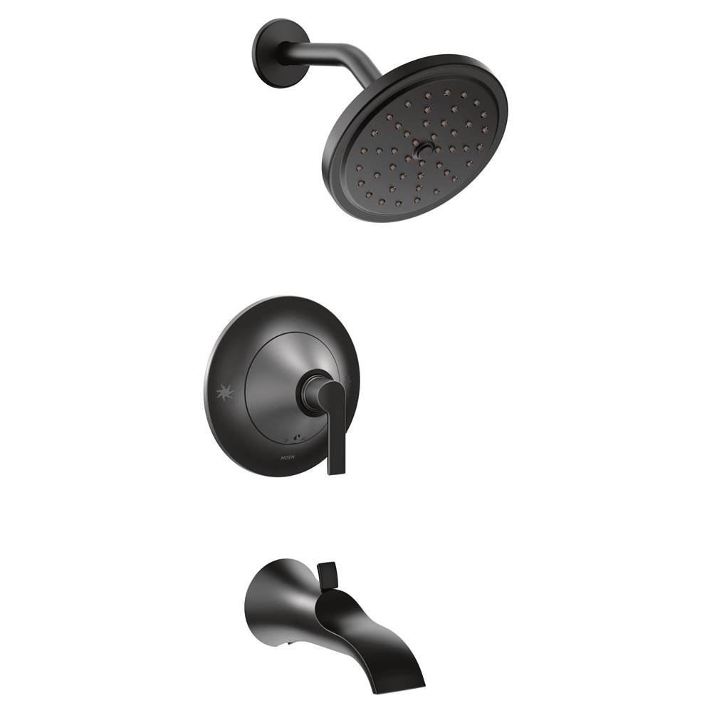 Moen Doux Posi-Temp Single-Handle Tub and Shower Faucet Trim Kit in Matte Black (Valve Sold Separately)