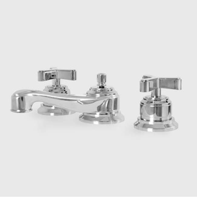 Sigma Widespread Lav Set With Cross Handle Moderne X Satin Nickel Pvd .42