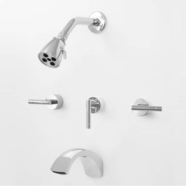 Sigma 3 Valve Tub & Shower Set TRIM (Includes HAF and Wall Tub Spout) PALERMO POLISHED BRASS PVD .40
