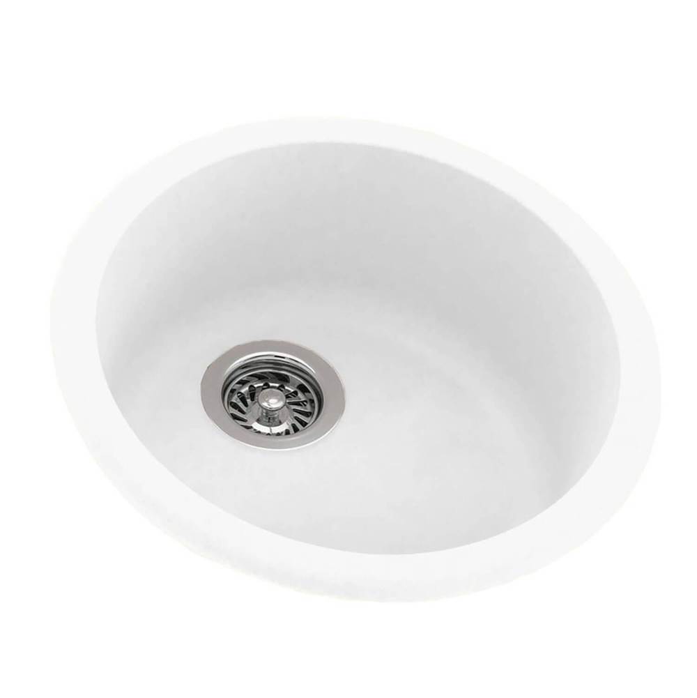 Swan USRB-18 Swanstone® Undermount Round Bowl Sink in Bone