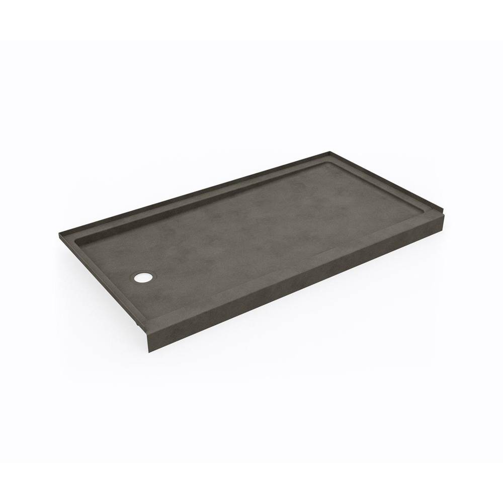 Swan SR-3260LM/RM 32 x 60 Swanstone® Alcove Shower Pan with Left Hand Drain Charcoal Gray