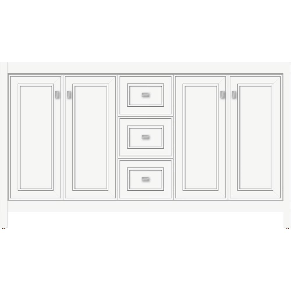 Strasser Woodenworks 60 X 21 X 34.5 Alki View Vanity Deco Miter Sat White Db