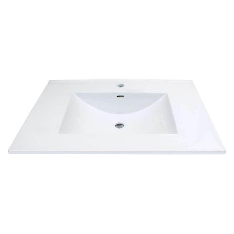 Transolid Transolid Juliette Vanity Top White 1-hole