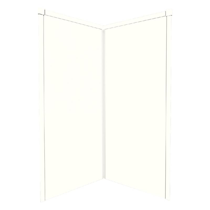 Transolid 42'' x 42'' x 72'' Decor Corner Shower Wall Kit in White