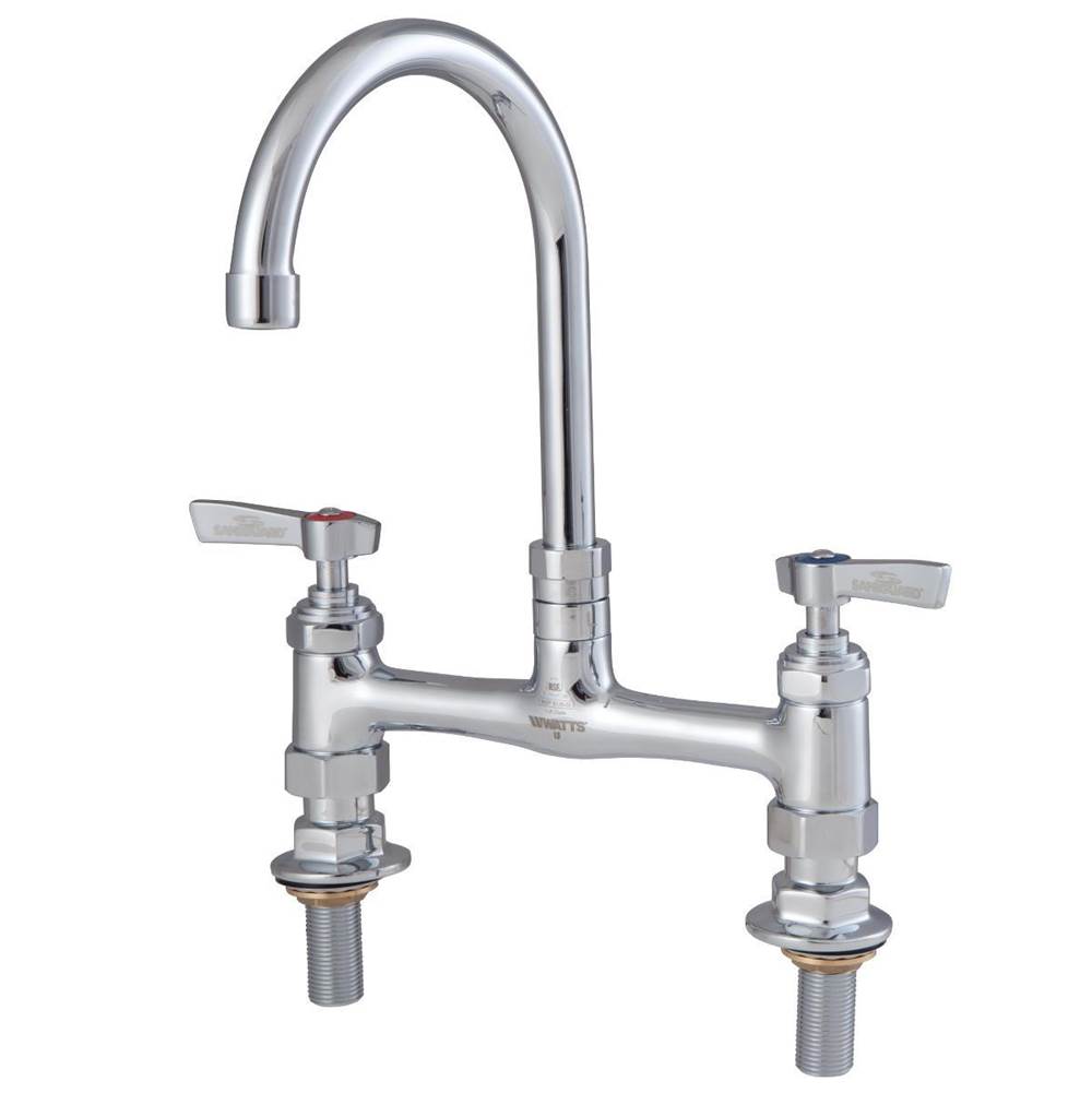 Watts 8 In Lead Free Deck Mount Faucet With 9 In Gooseneck Spout
