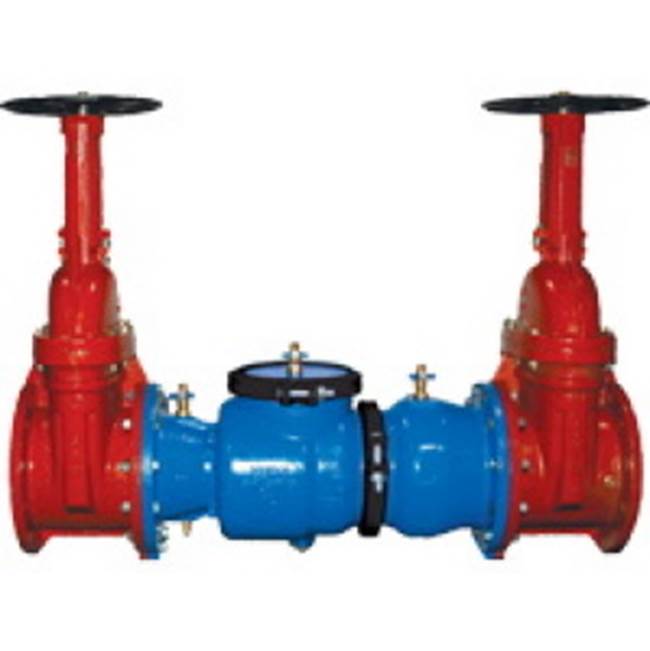 Zurn Industries Double Check Valve, Lead-Free, 4'' Grooved Body, Grooved x Grooved, 4” x 2 1/2” Grooved Couplings, Less Gate Valves