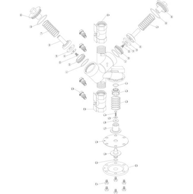 Zurn Industries REPAIR KIT, 34'' - 1'' 975XL and XL2, RV seal rings, o-rings diaphragm